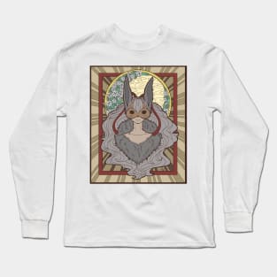Moon Bunny Illustration Long Sleeve T-Shirt